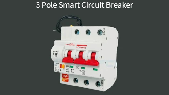 1p2p3p4p 16A a 125A Proteção automática contra curto-circuito funciona com disjuntor inteligente Alexa Tuya APP WiFi